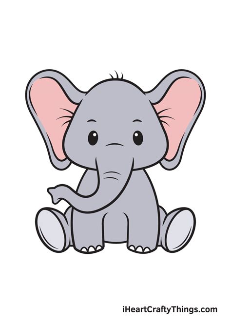 easy cartoon elephants|easy elephant drawing for kids.